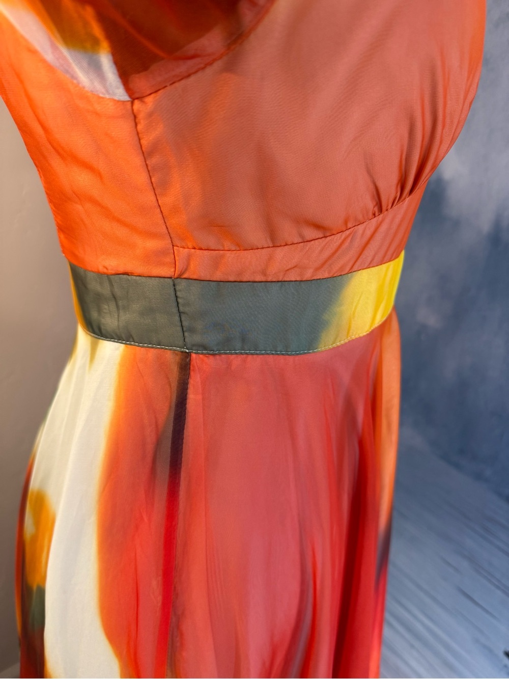 STYLEWE Orange & Yellow Tropical Print Maxi Dress #255 - Picture 5 of 10